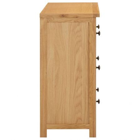 Chest of Drawers 80x35x75 cm Solid Oak Wood