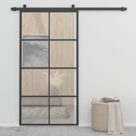 Sliding Door Aluminium and ESG Glass with Hardware 102.5x205cm