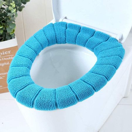 5 Pcs Thicker Bathroom Soft Toilet Seat Cover Pads (5 Random Color)