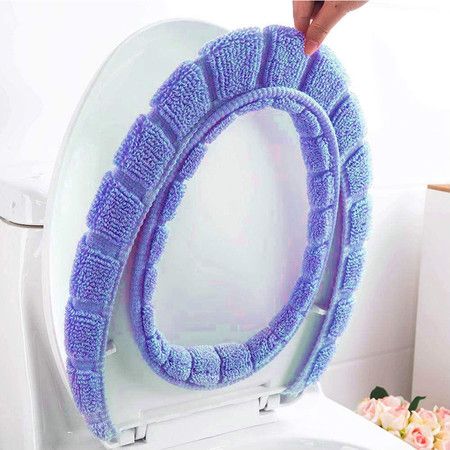 5 Pcs Thicker Bathroom Soft Toilet Seat Cover Pads (5 Random Color)