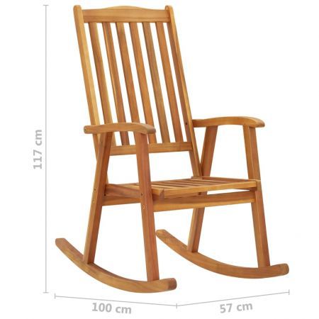 Rocking Chair Solid Acacia Wood