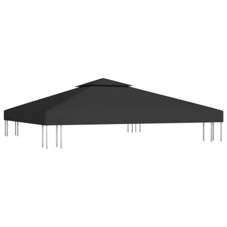 vidaXL 2-Tier Gazebo Top Cover 310 g/cubic metre 3x3 m Black