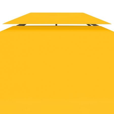 vidaXL 2-Tier Gazebo Top Cover 310 g/cubic metre 4x3 m Yellow