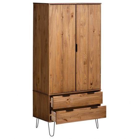 Wardrobe New York Range Light Wood Solid Pine Wood