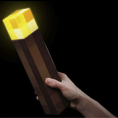 Minecraft Brownstone Torch Lamp | 11.5 Inch LED Night Light