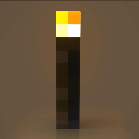 Minecraft Brownstone Torch Lamp | 11.5 Inch LED Night Light