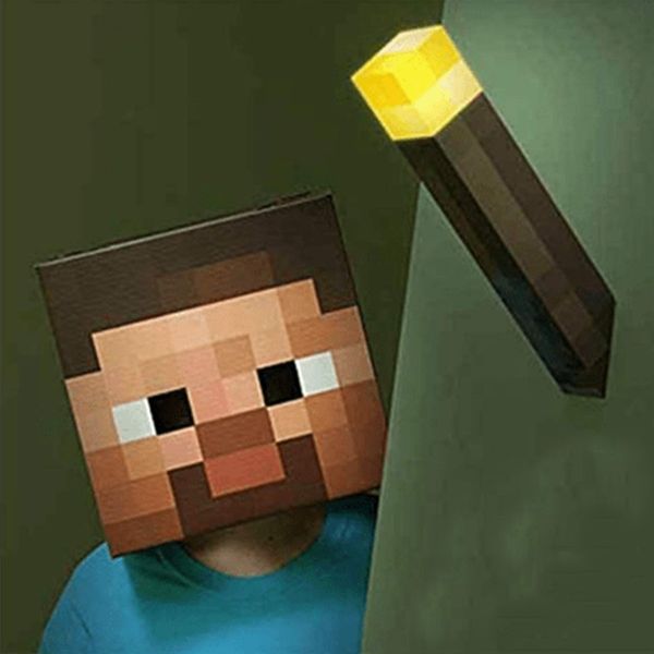 Minecraft Brownstone Torch Lamp | 11.5 Inch LED Night Light