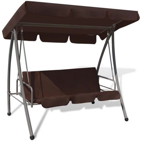 43238  Outdoor Swing Bench with Canopy Coffee