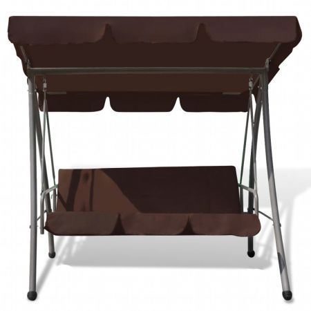 43238  Outdoor Swing Bench with Canopy Coffee