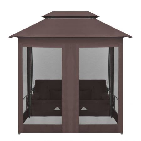 43240  Gazebo Convertible Swing Bench Coffee