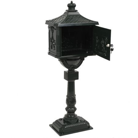 Pedestal Letterbox Aluminium Vintage Style Rustproof Green