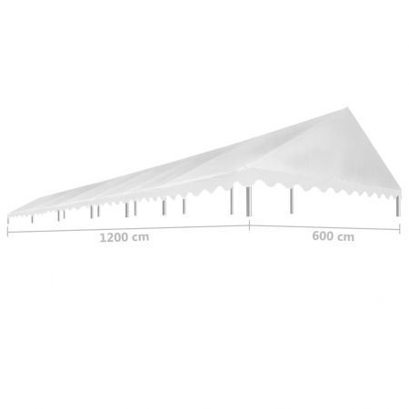 Party Tent Roof 6x12 m White 450 g/m²