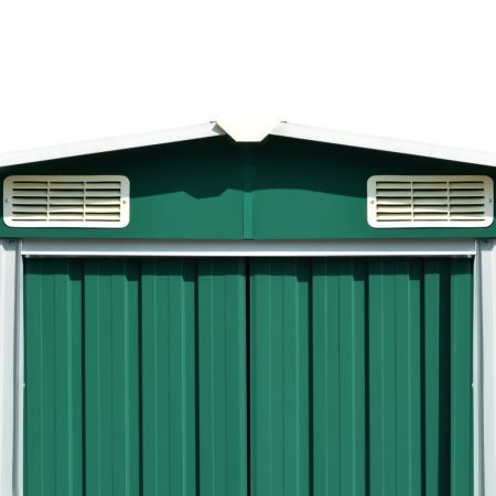 Garden Shed 257x298x178 cm Metal Green