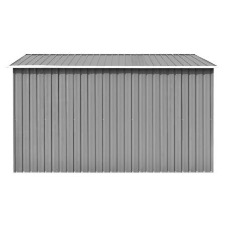 Garden Shed 257x298x178 cm Metal Grey