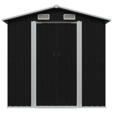 Garden Storage Shed Anthracite Steel 204x132x186 cm