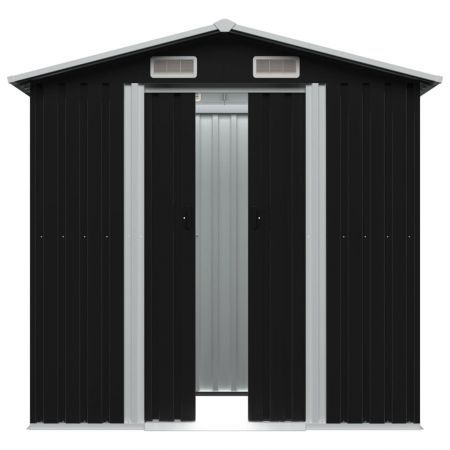 Garden Storage Shed Anthracite Steel 204x132x186 cm