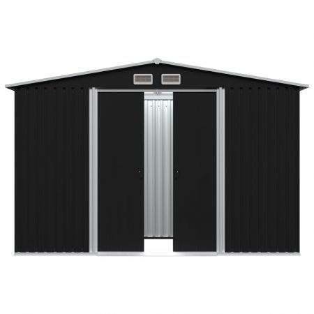 Garden Storage Shed Anthracite Steel 257x205x178 cm