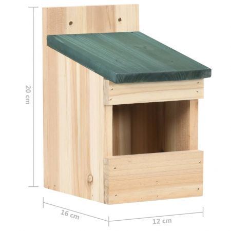 Bird Houses 4 pcs 12x16x20 cm Firwood