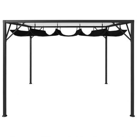 Garden Gazebo with Retractable Roof Canopy 3x3 m Anthracite