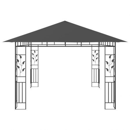 vidaXL Gazebo with Mosquito Net 4x3x2.73 m Anthracite 180 g/cubic metre