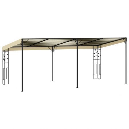 Wall-mounted Gazebo 6x3x2.5 m Cream