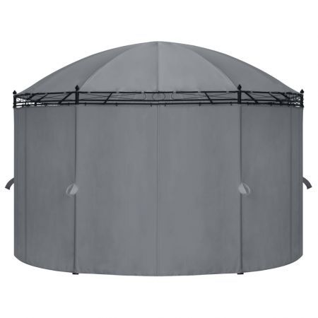 Gazebo with Curtains 530x350x265 cm Anthracite