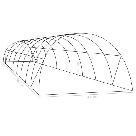 Greenhouse 32 m² 8x4x2 m