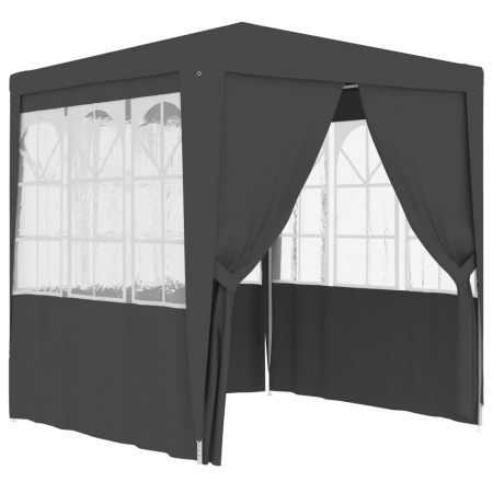 Professional Party Tent with Side Walls 2x2 m Anthracite 90 g/m²