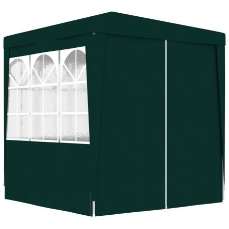 vidaXL Professional Party Tent with Side Walls 2.5x2.5 m Green 90 g/cubic metre