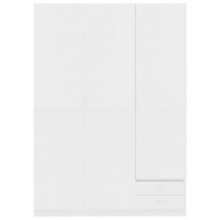 3-Door Wardrobe White 120x50x180 cm Chipboard