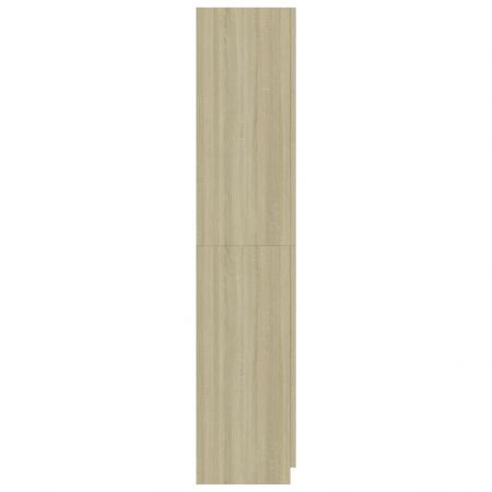 3-Door Wardrobe Sonoma Oak 120x50x180 cm Chipboard