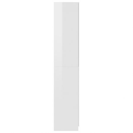 3-Door Wardrobe High Gloss White 120x50x180 cm Chipboard