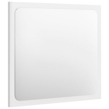 Bathroom Mirror High Gloss White 40x1.5x37 cm Chipboard