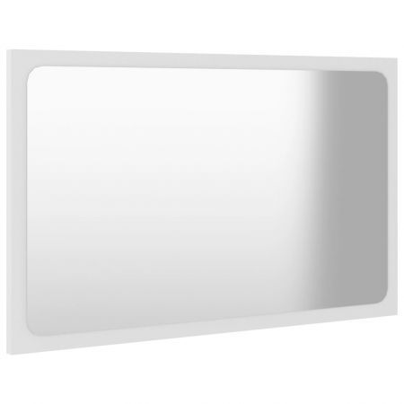 Bathroom Mirror White 60x1.5x37 cm Chipboard