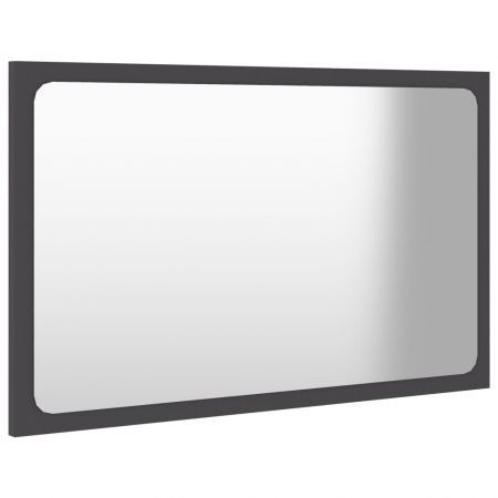 Bathroom Mirror Grey 60x1.5x37 cm Chipboard