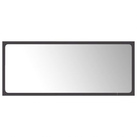 Bathroom Mirror Grey 90x1.5x37 cm Chipboard