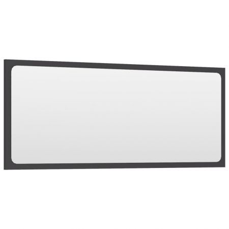 Bathroom Mirror Grey 90x1.5x37 cm Chipboard