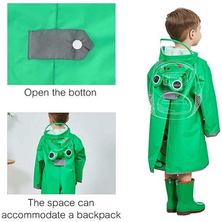 Kids Rain Wear,3D Cartoon Children Toddler Raincoat Jacket Poncho for Boy Girl