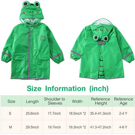 Kids Rain Wear,3D Cartoon Children Toddler Raincoat Jacket Poncho for Boy Girl