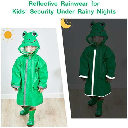 Kids Rain Wear,3D Cartoon Children Toddler Raincoat Jacket Poncho for Boy Girl