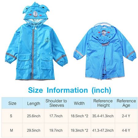 Kids Rain Wear,3D Cartoon Children Toddler Raincoat Jacket Poncho for Boy Girl