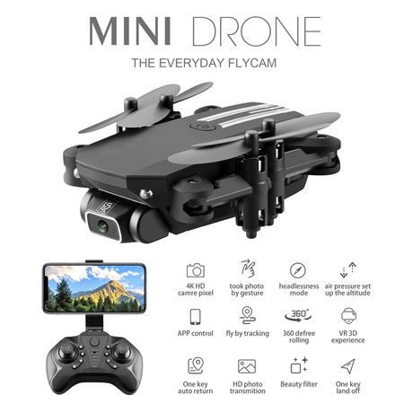 Mini WiFi FPV with  4K  HD Camera Altitude Hold Mode Foldable RC Drone Quadcopter RTF