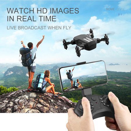 Mini WiFi FPV with  4K  HD Camera Altitude Hold Mode Foldable RC Drone Quadcopter RTF