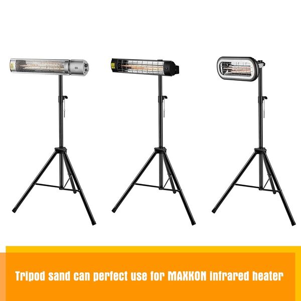 Heavy Duty Adjustable Tripod Stand for Maxkon Outdoor Infrared Heaters 