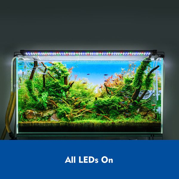 Colourful Aquarium LED Light Fish Tank Lighting Fixture for 95-115cm Fish Tank Aluminium Shell