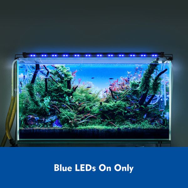 Aquarium Light Fish Tank Led Lighting Lamp White Blue for 95-115cm Fish Tank Aluminium Shell