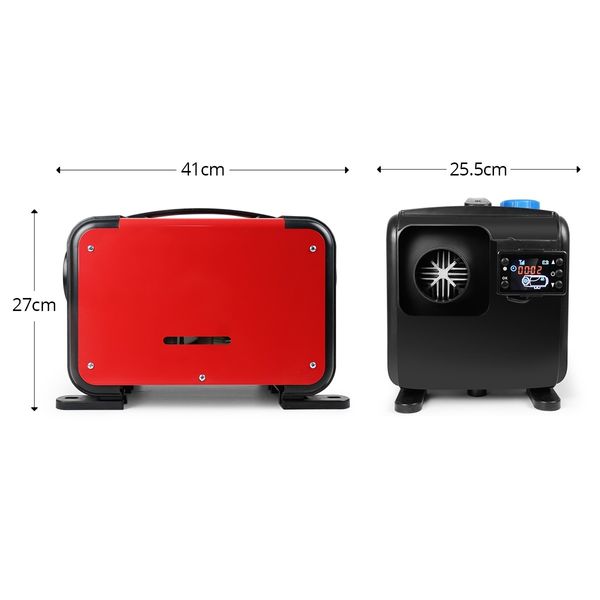 Diesel Air Heater All-in-One 12V 8KW Parking Car Truck Caravan LCD Remote Black and Red