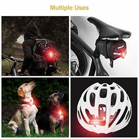 2 Pack USB Rechargeable LED Bike Tail Light