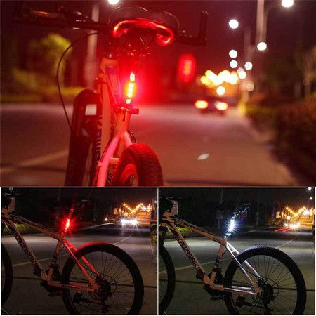 2 Pack USB Rechargeable LED Bike Tail Light