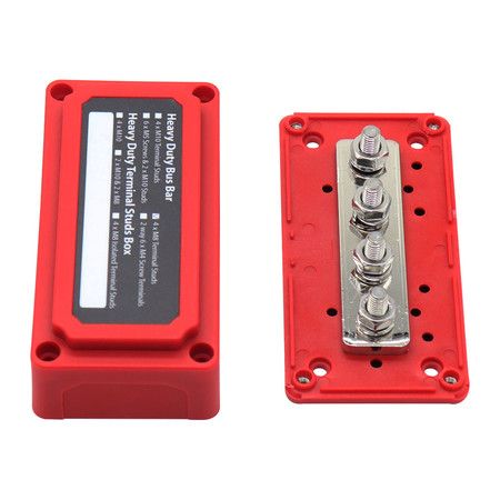 DC 48v 300A 4 Terminal Studs Busbar Power Distribution Block